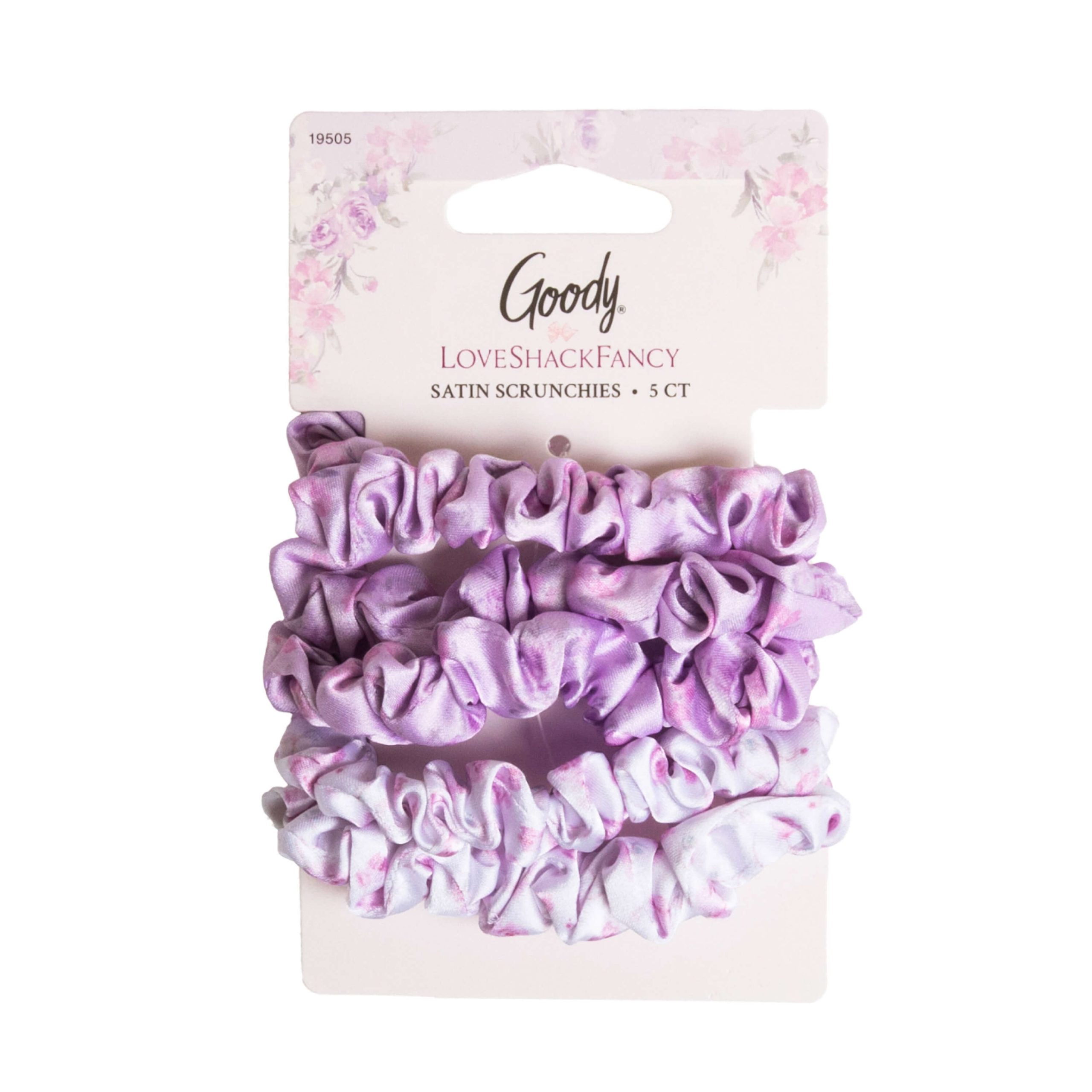 Goody x LoveShackFancy Satin Scrunchies - Happy Thoughts & Ribbon Rosa - 5ct