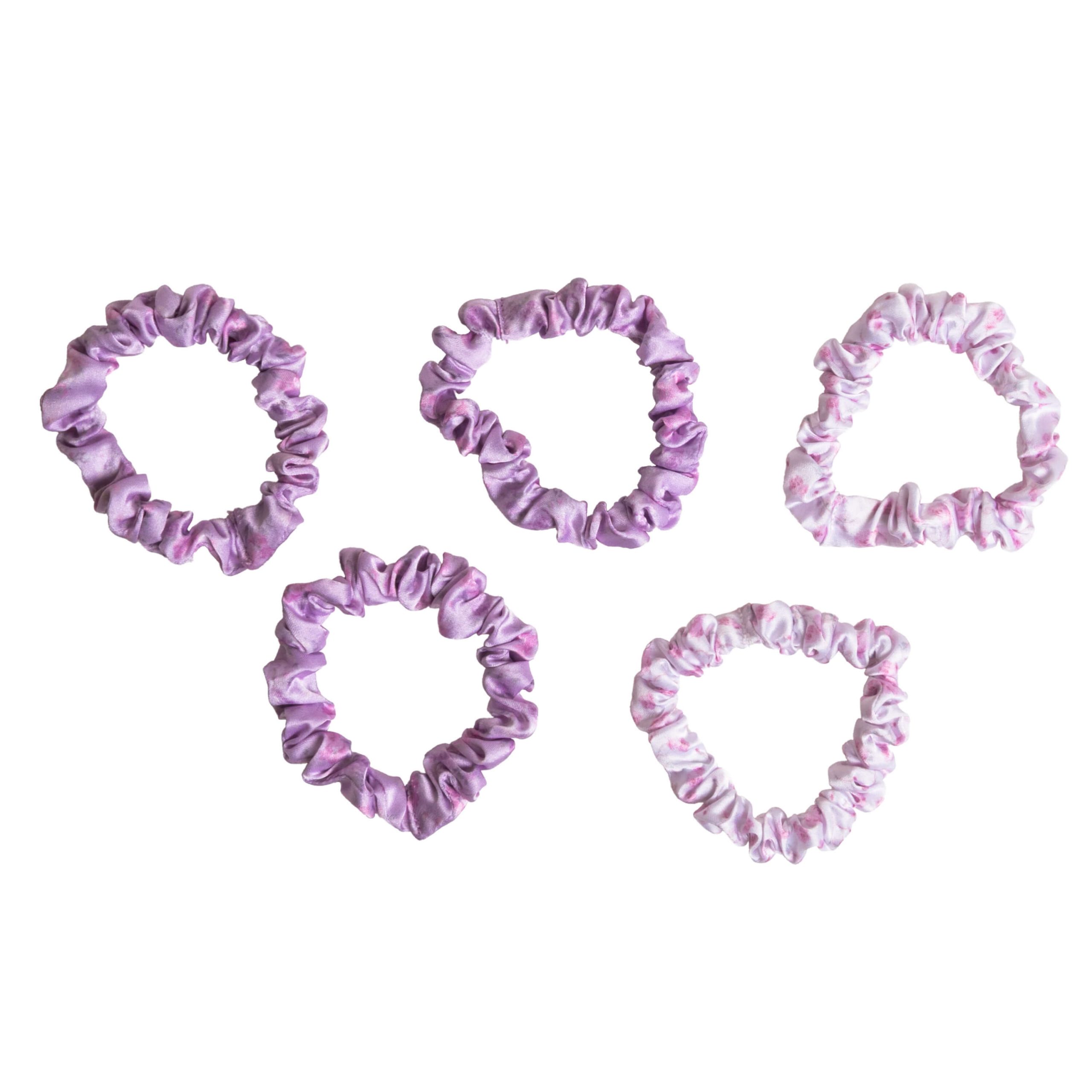 Goody x LoveShackFancy Satin Scrunchies - Happy Thoughts & Ribbon Rosa - 5ct - Image 3