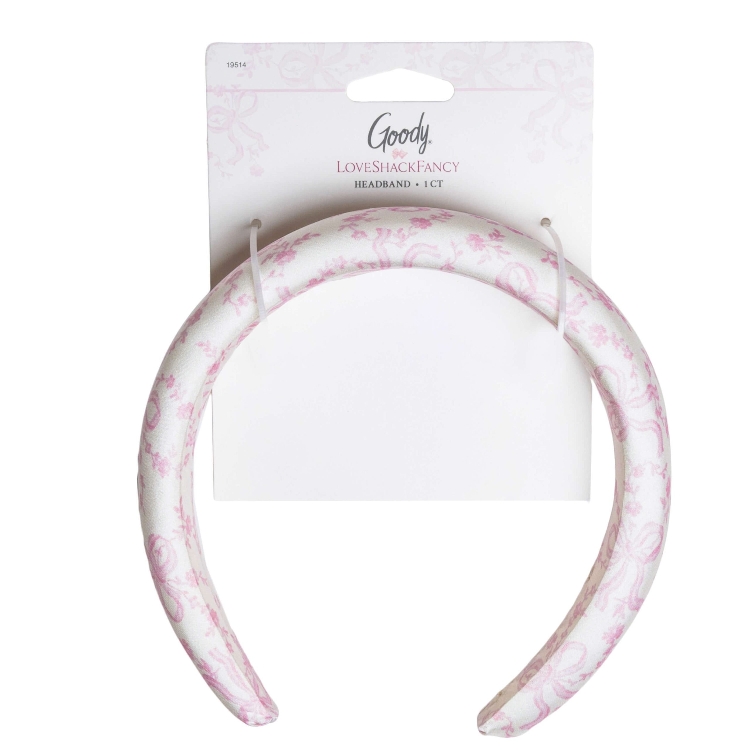 Goody x LoveShackFancy Padded Satin Headband - Coquette Bow - 1ct - Image 2