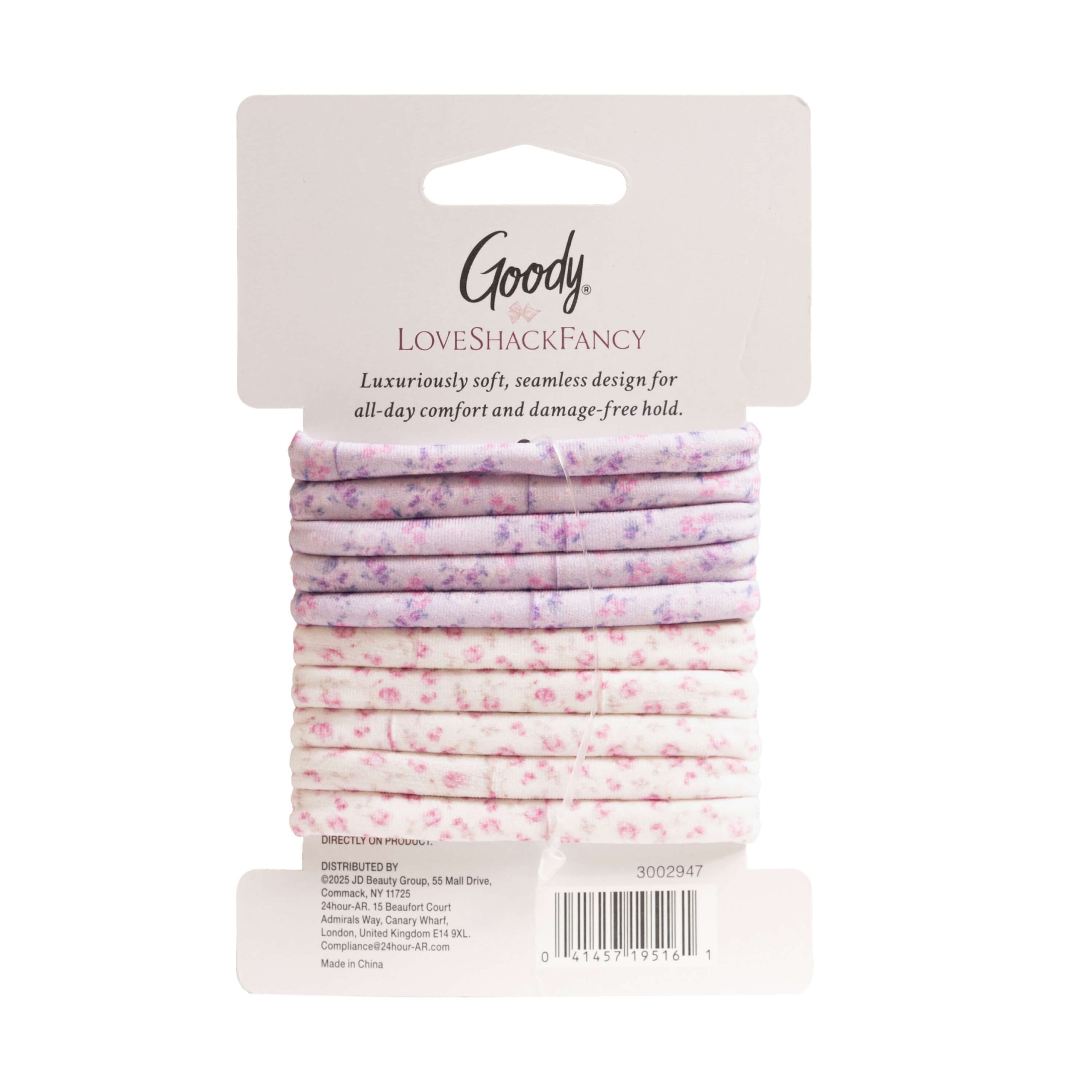 Goody x LoveShackFancy Seamless Elastics - Happy Thoughts & Ribbon Rosa - 10ct - Image 4