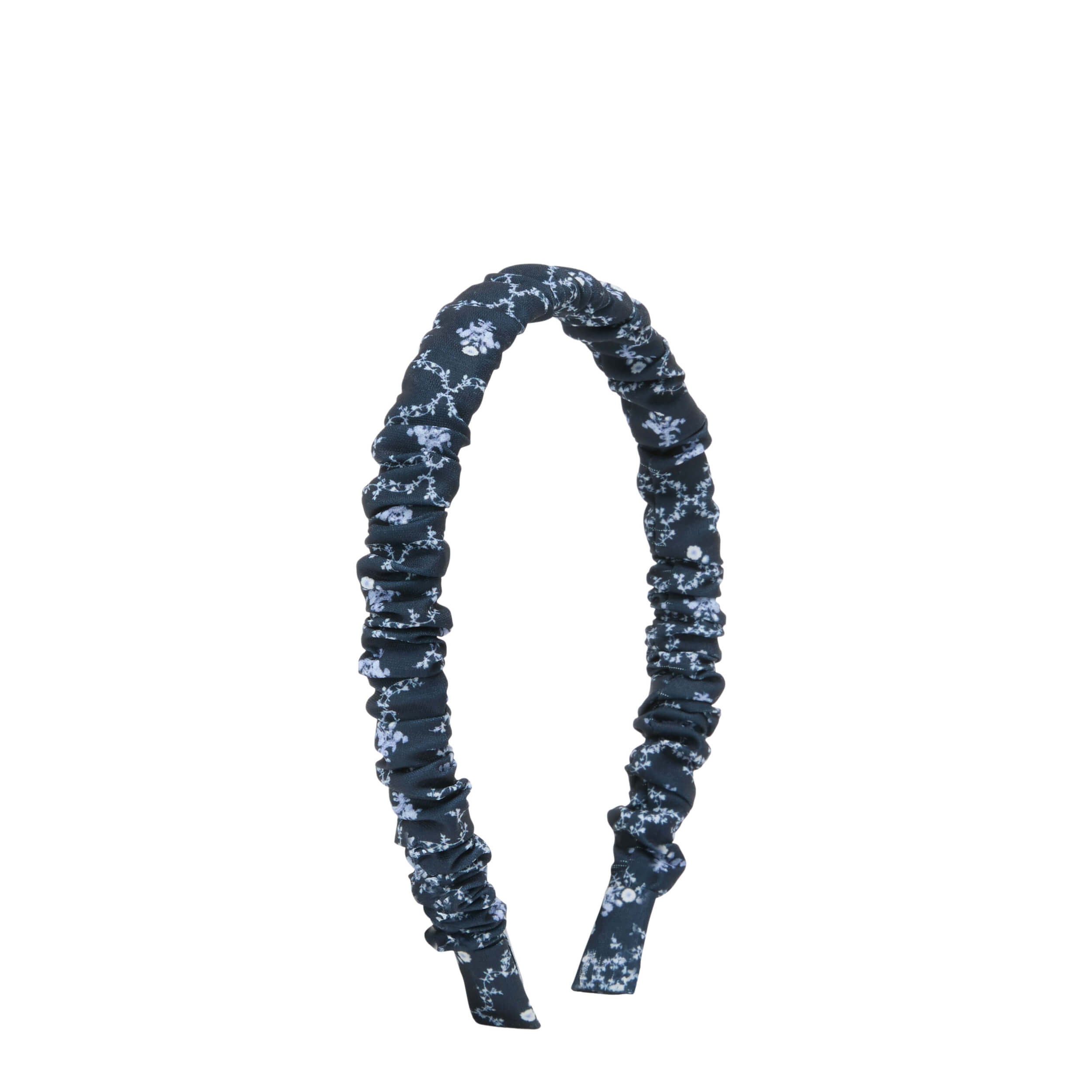 Wet Brush × Hill House Satin Scrunchie Headband - Navy Trellis - Image 2