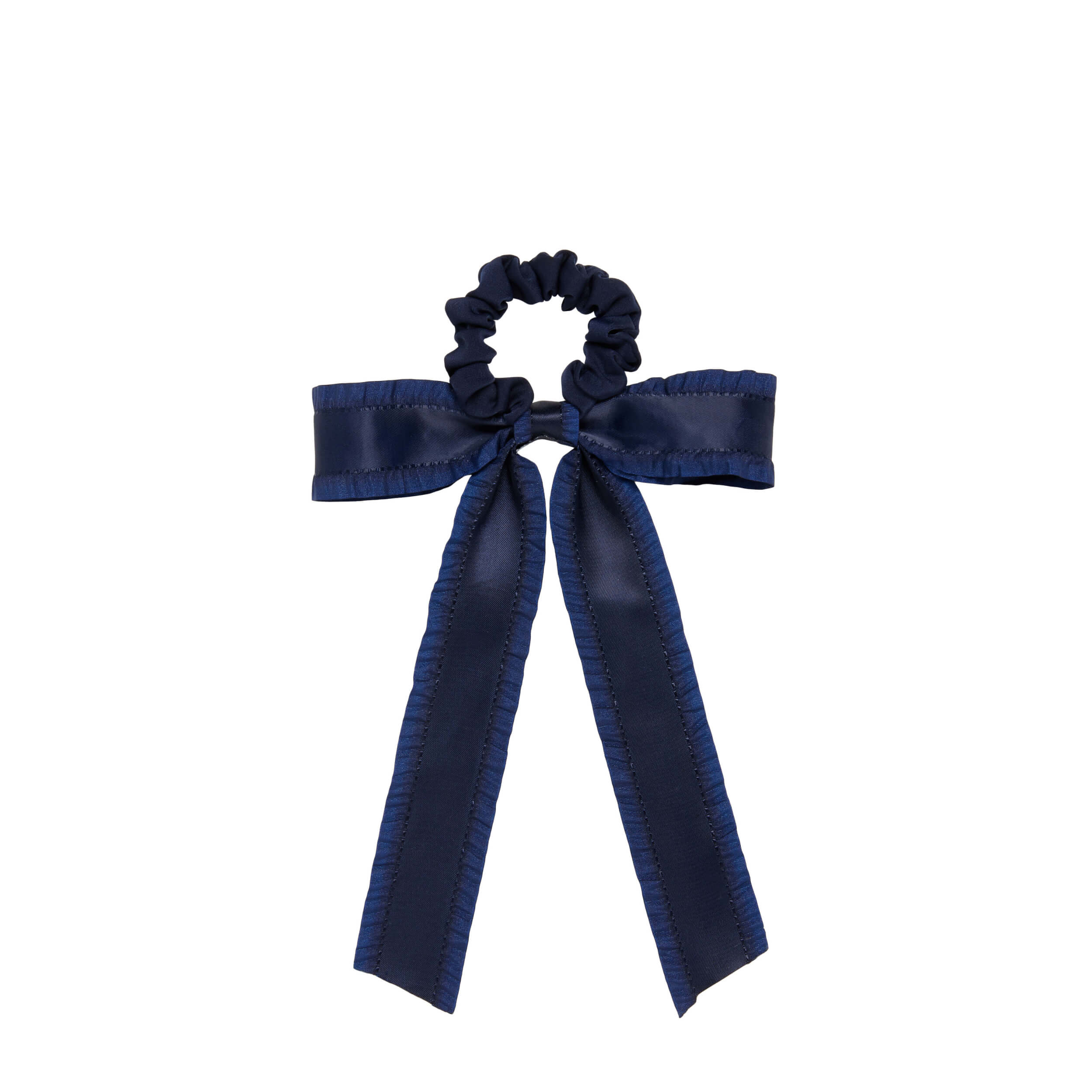 Wet Brush × Hill House Ruffle Bow Scrunchie - Navy - Image 2
