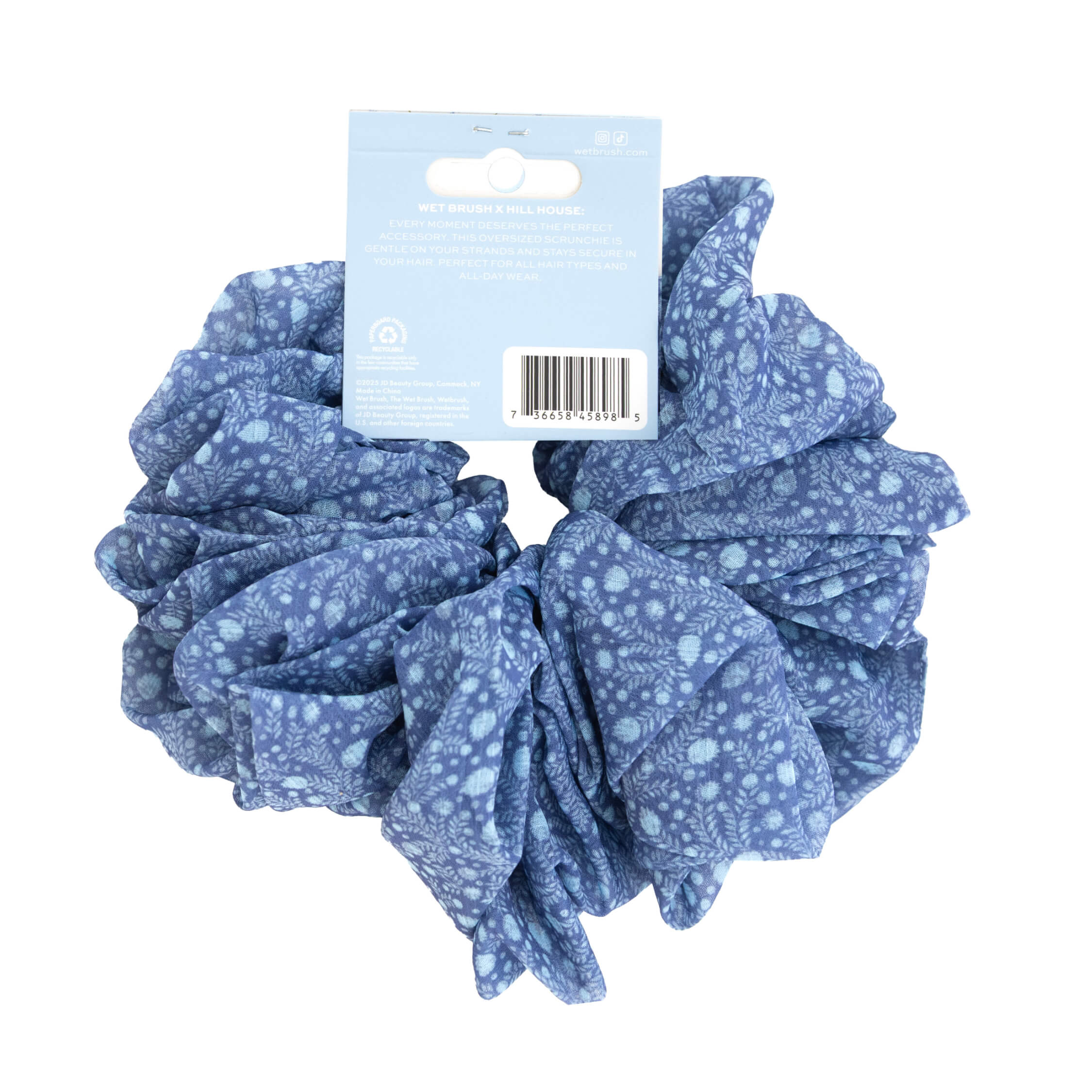 Wet Brush x Hill House XL Chiffon Scrunchie - Ditsy Thistle - Image 4