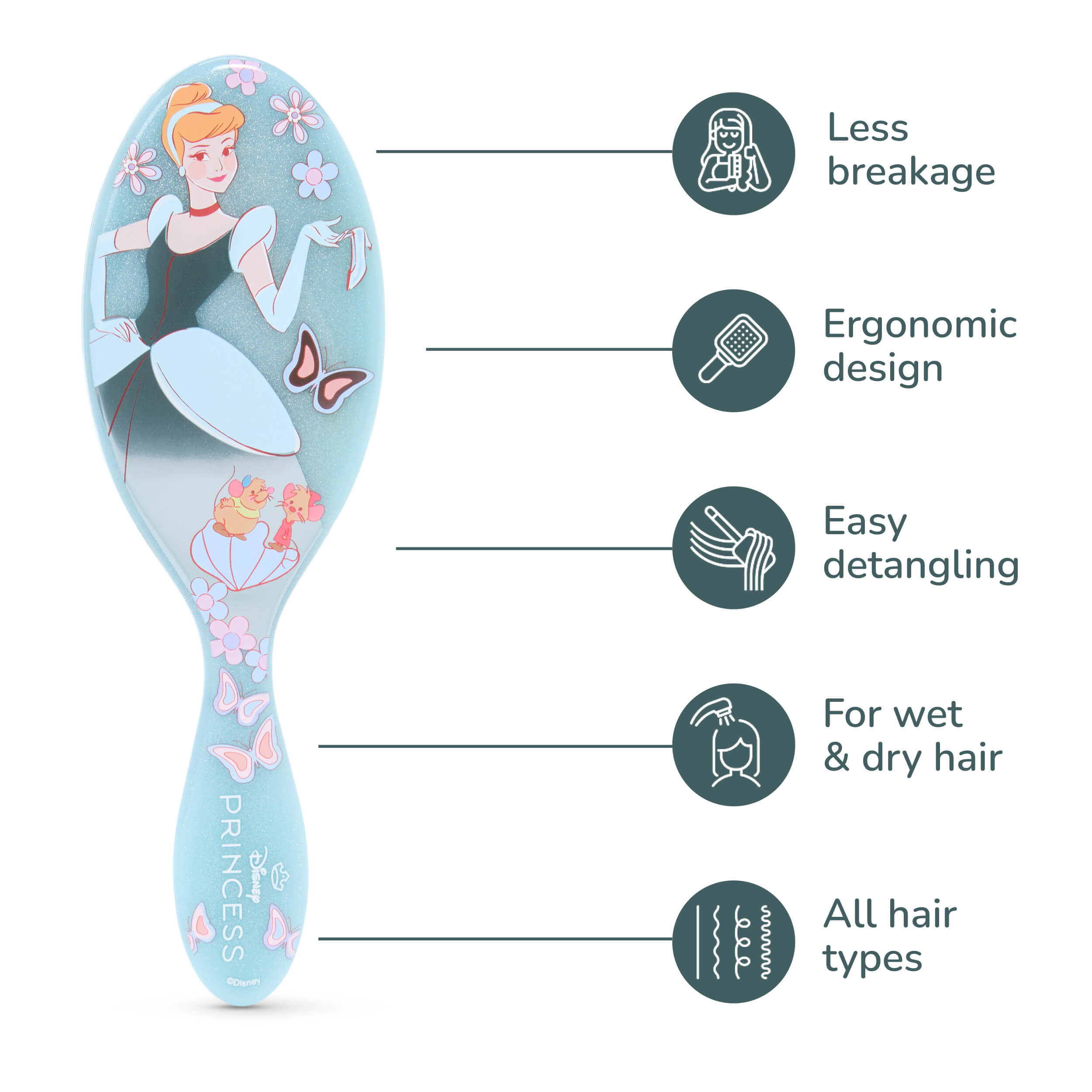 Wet Brush x Dreamy Disney Princess Original Detangler - Cinderella - Image 4