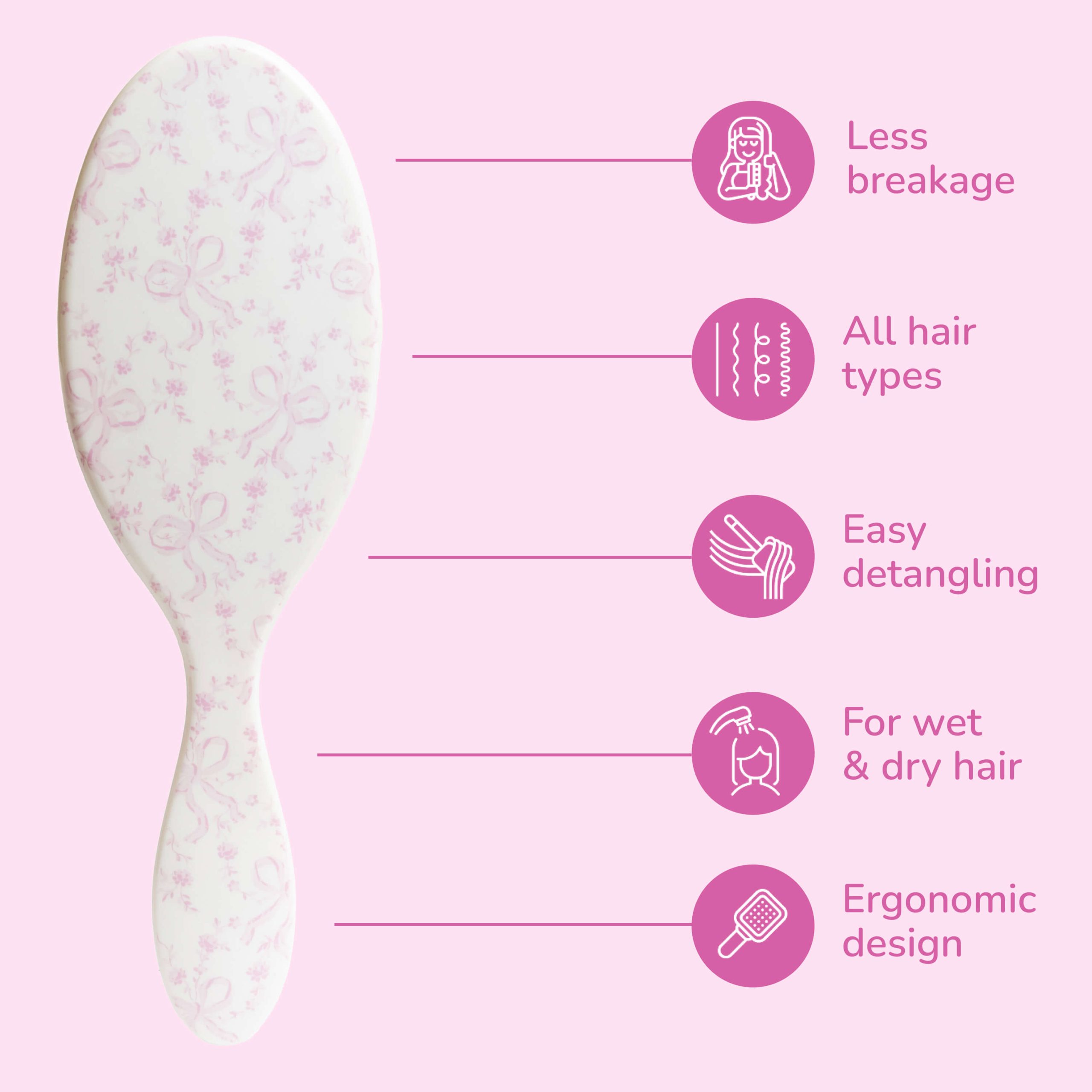 Wet Brush x LoveShackFancy Original Detangler - Coquette Bow - Image 4