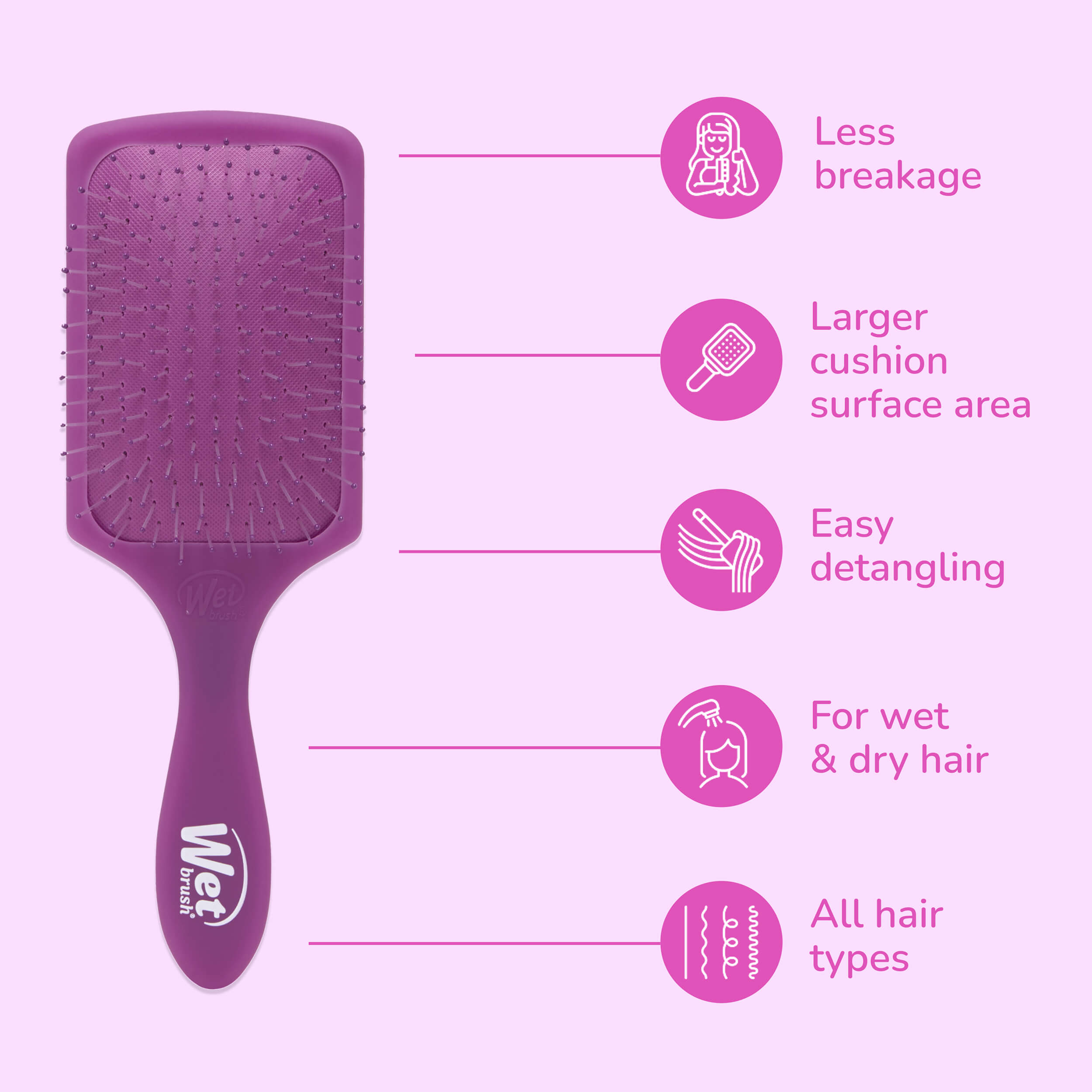 Paddle Detangler - Frost Purple - Image 4