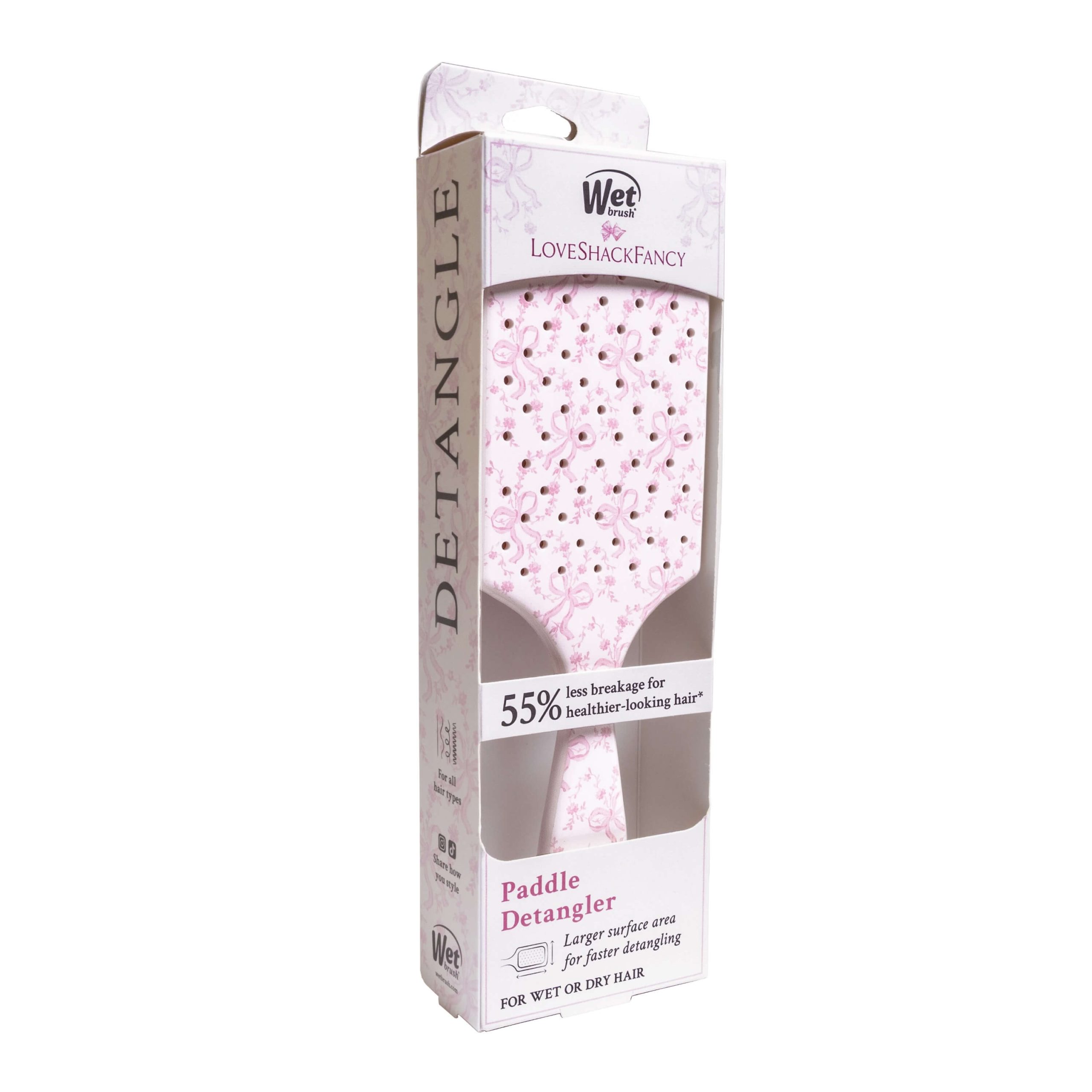 Wet Brush x LoveShackFancy Paddle Detangler - Coquette Bow - Image 7