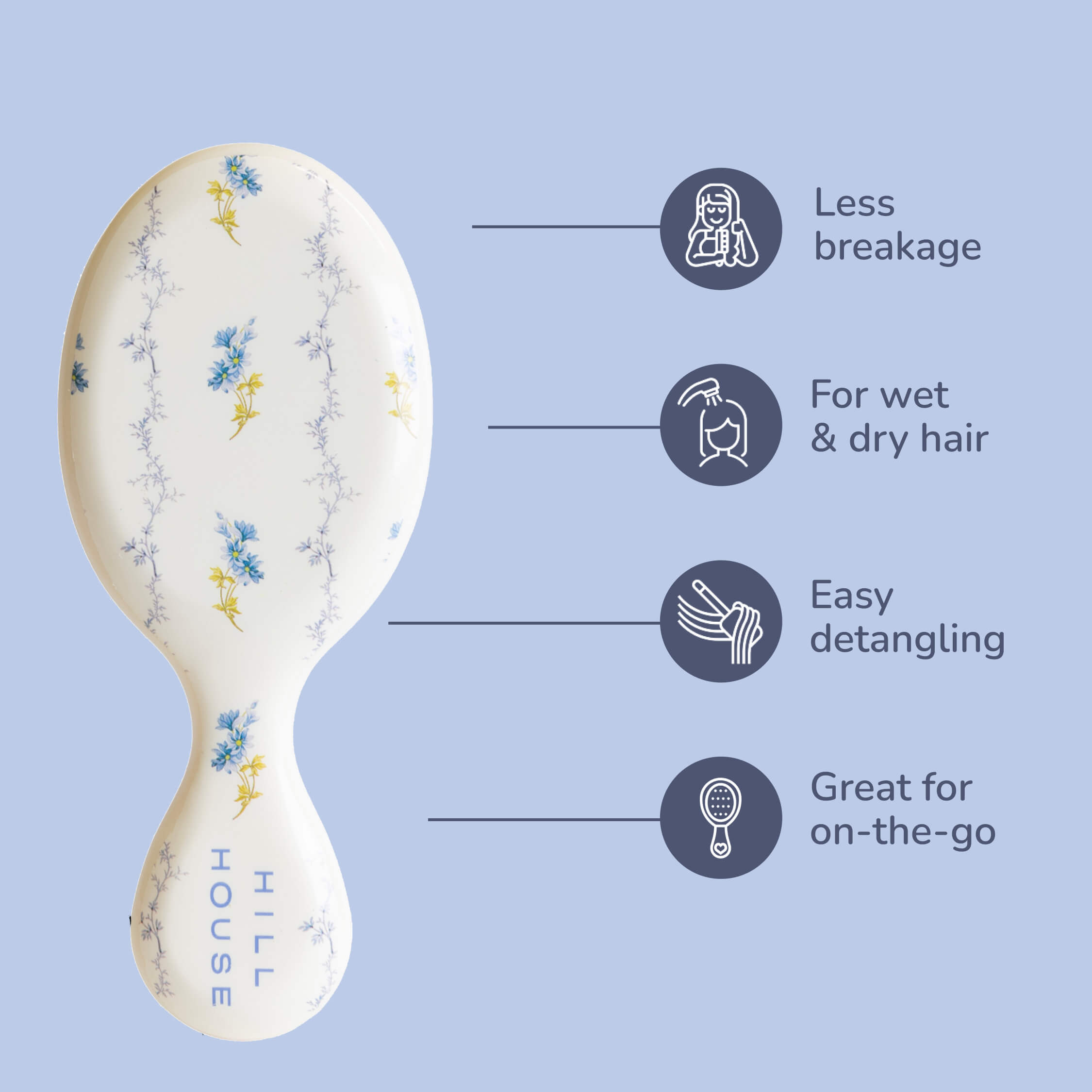 Wet Brush x Hill House Mini Detangler - Bluebell Waltz - Image 5
