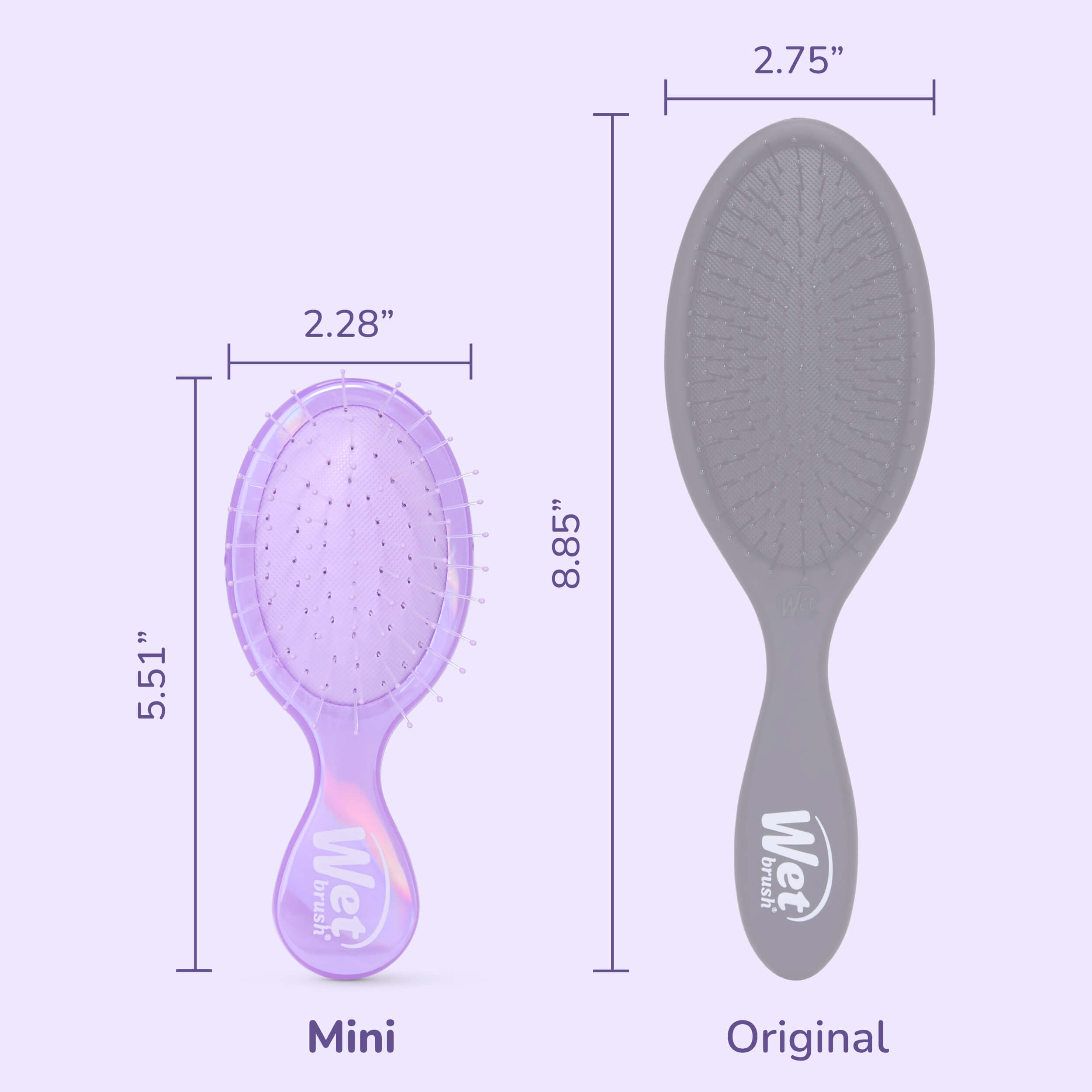 Prismatic Glow Mini Detangler - Purple - Image 6
